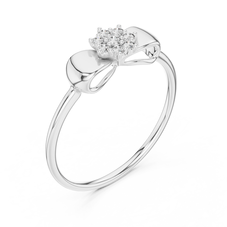 Aurellia Bow Accent  Diamond Ring