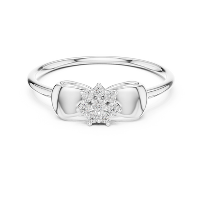 Aurellia Bow Accent  Diamond Ring