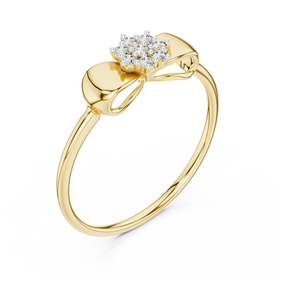 Aurellia Bow Accent  Diamond Ring