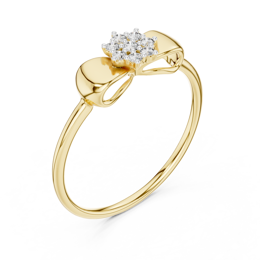 Aurellia Bow Accent  Diamond Ring