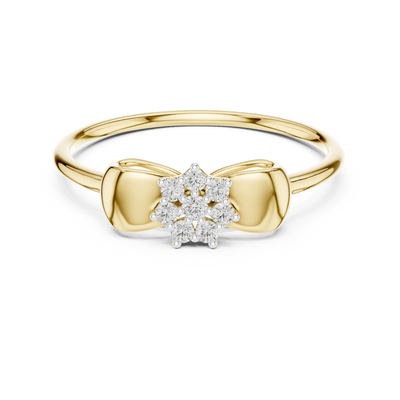 Aurellia Bow Accent  Diamond Ring