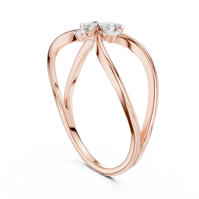 Bellavienne Bow Cluster Diamond Ring