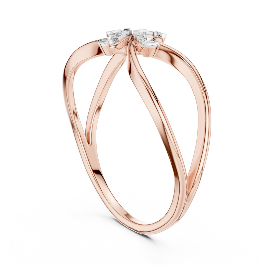 Bellavienne Bow Cluster Diamond Ring