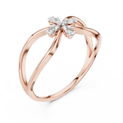 Bellavienne Bow Cluster Diamond Ring