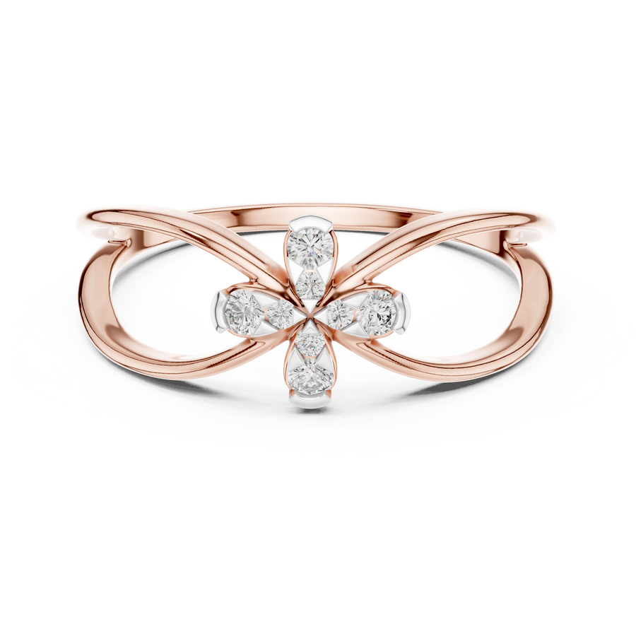 Bellavienne Bow Cluster Diamond Ring