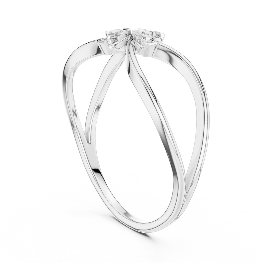 Bellavienne Bow Cluster Diamond Ring