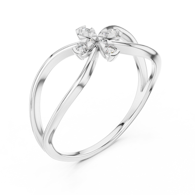 Bellavienne Bow Cluster Diamond Ring