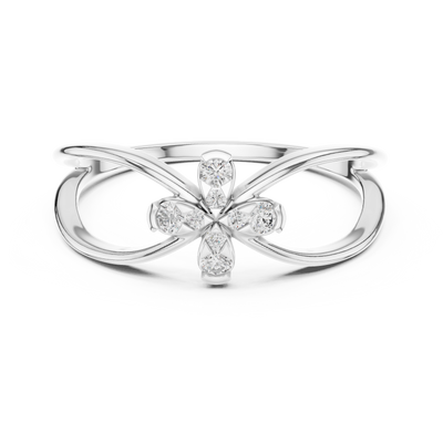 Bellavienne Bow Cluster Diamond Ring