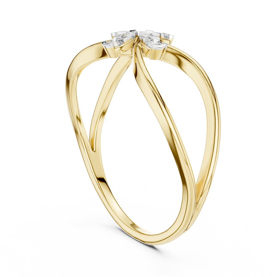 Bellavienne Bow Cluster Diamond Ring