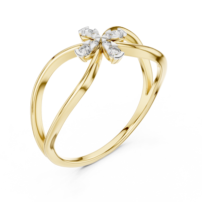 Bellavienne Bow Cluster Diamond Ring