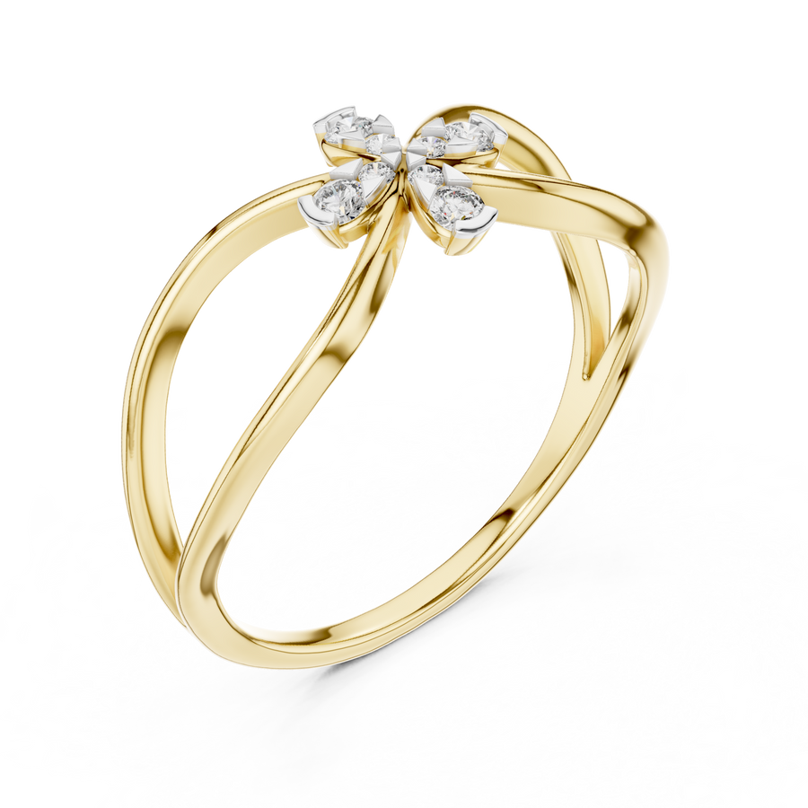 Bellavienne Bow Cluster Diamond Ring
