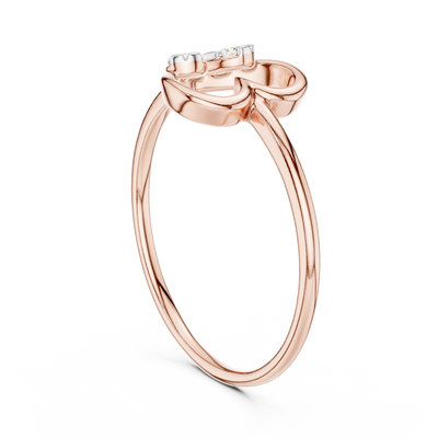 Amourielle Twin-Loop Diamond Ring