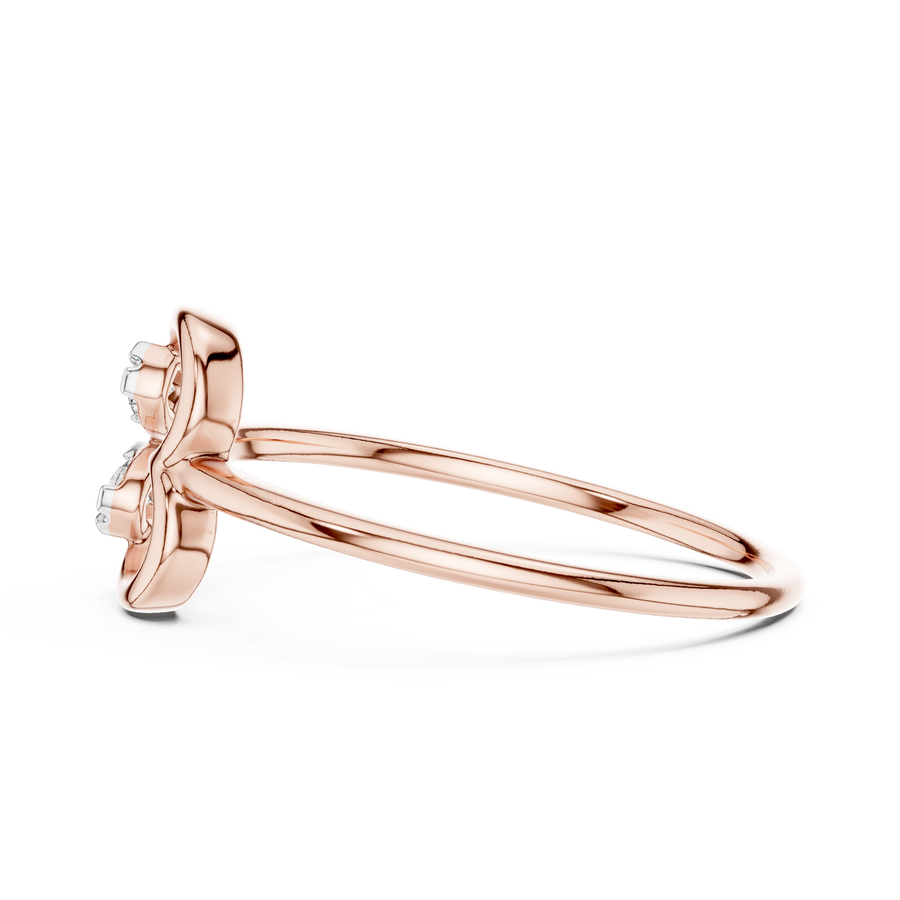 Amourielle Twin-Loop Diamond Ring