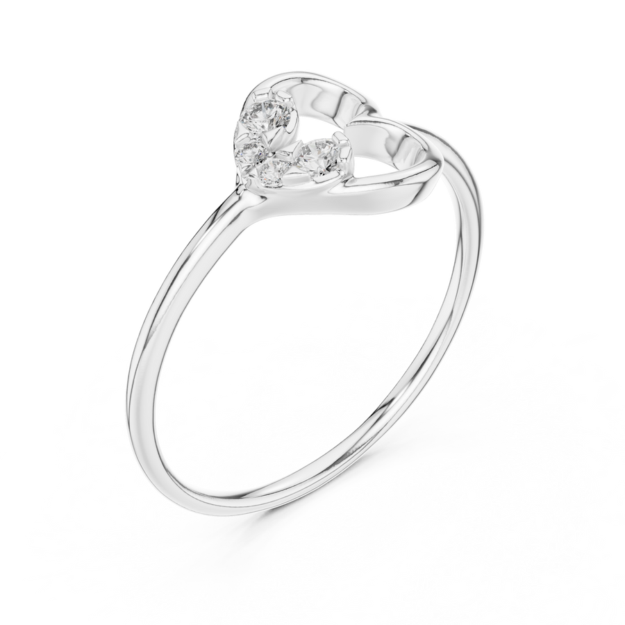 Amourielle Twin-Loop Diamond Ring