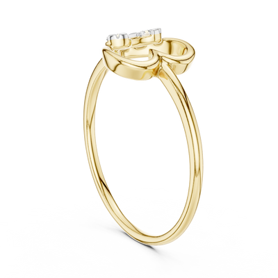 Amourielle Twin-Loop Diamond Ring