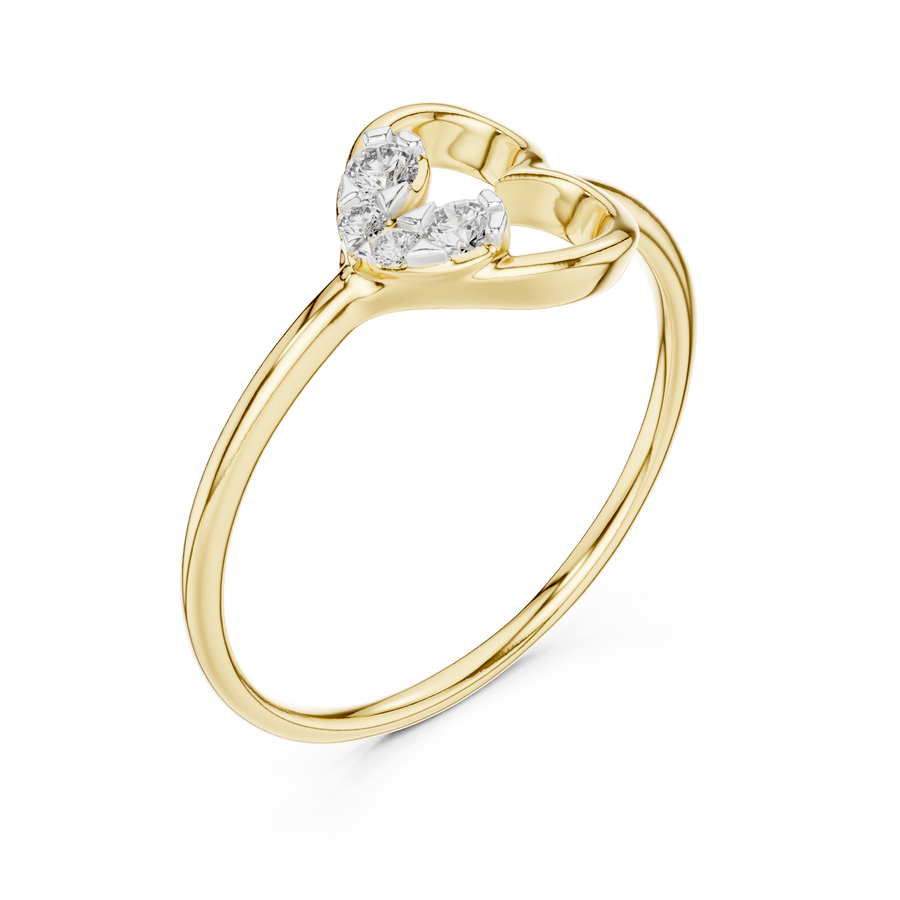 Amourielle Twin-Loop Diamond Ring
