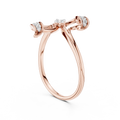 Seraphielle Sculpted Cross Diamond Ring