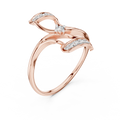Seraphielle Sculpted Cross Diamond Ring