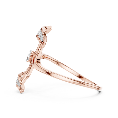 Seraphielle Sculpted Cross Diamond Ring