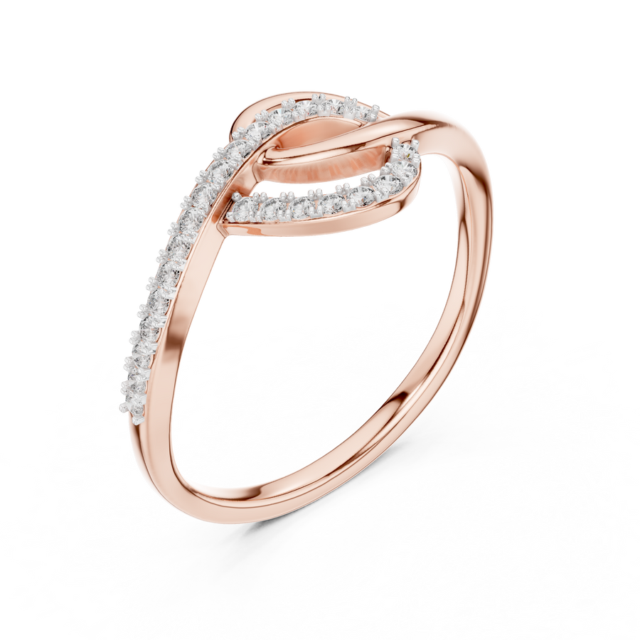 Elavienne Twisted Infinity Diamond Ring