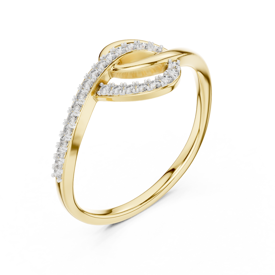 Elavienne Twisted Infinity Diamond Ring