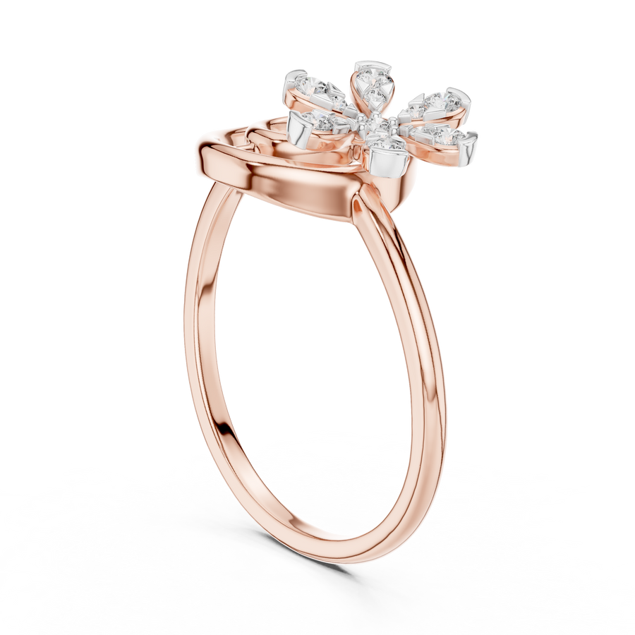 Aurevielle Floral Orbit Diamond Ring