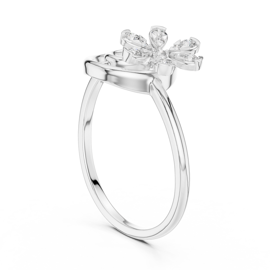 Aurevielle Floral Orbit Diamond Ring
