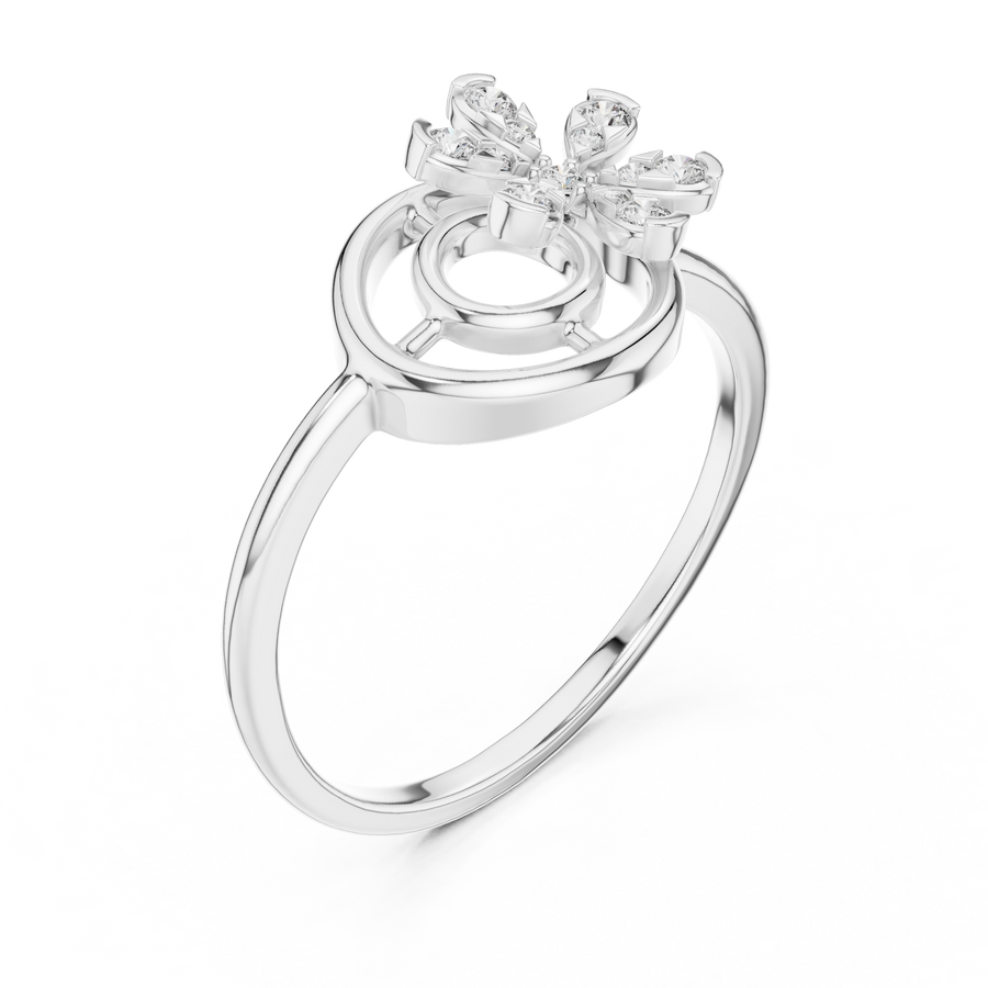 Aurevielle Floral Orbit Diamond Ring
