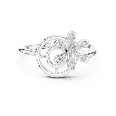 Aurevielle Floral Orbit Diamond Ring