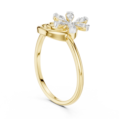 Aurevielle Floral Orbit Diamond Ring