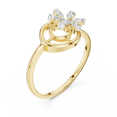 Aurevielle Floral Orbit Diamond Ring