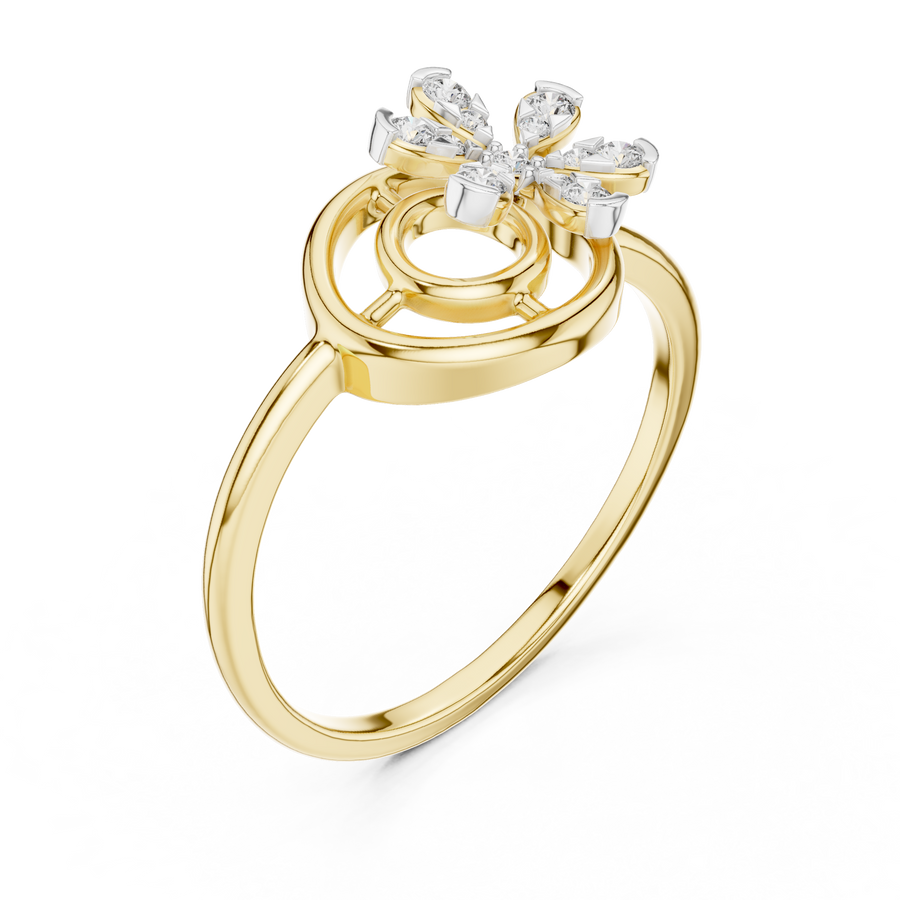 Aurevielle Floral Orbit Diamond Ring
