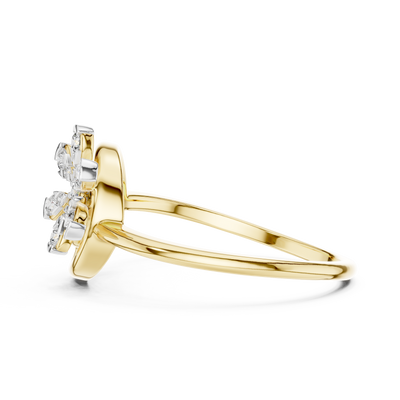 Aurevielle Floral Orbit Diamond Ring