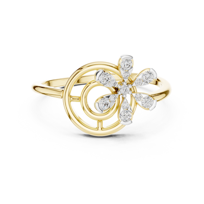 Aurevielle Floral Orbit Diamond Ring