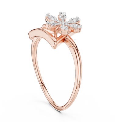 Triavelle Geometric Bloom Diamond Ring