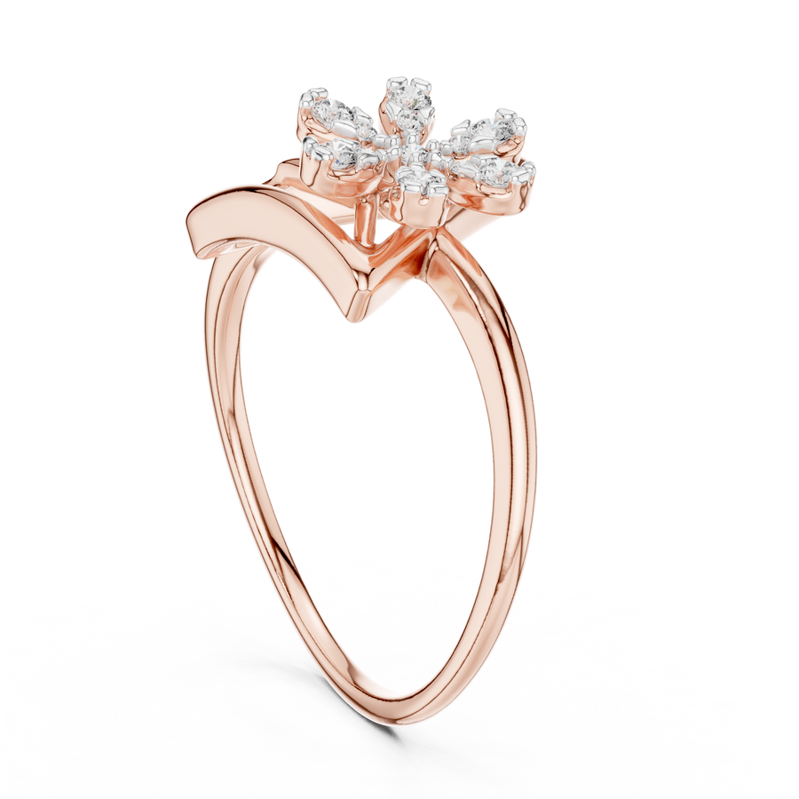 Triavelle Geometric Bloom Diamond Ring