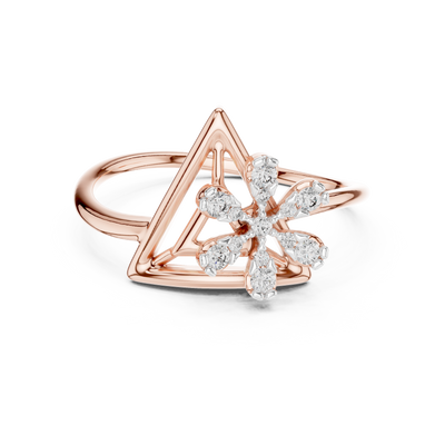 Triavelle Geometric Bloom Diamond Ring