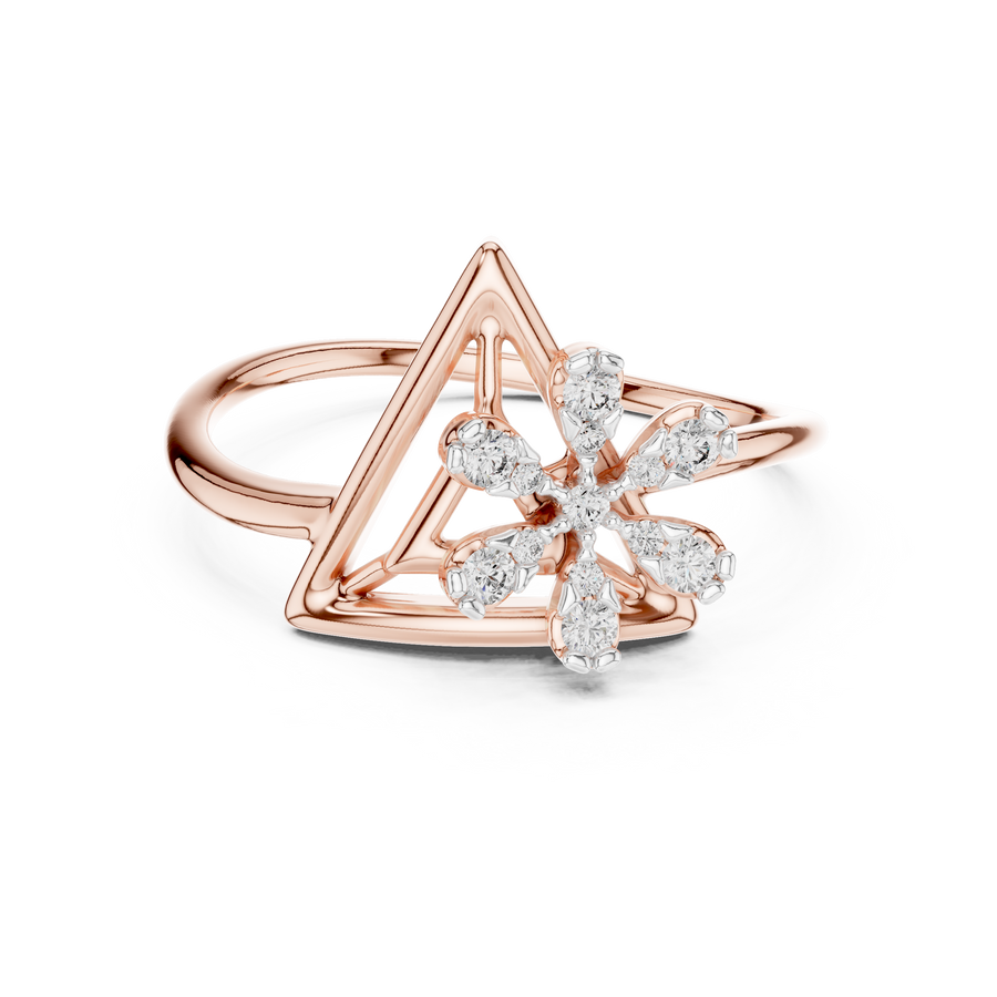 Triavelle Geometric Bloom Diamond Ring