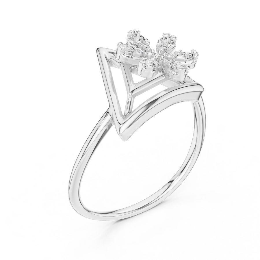Triavelle Geometric Bloom Diamond Ring