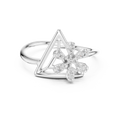 Triavelle Geometric Bloom Diamond Ring