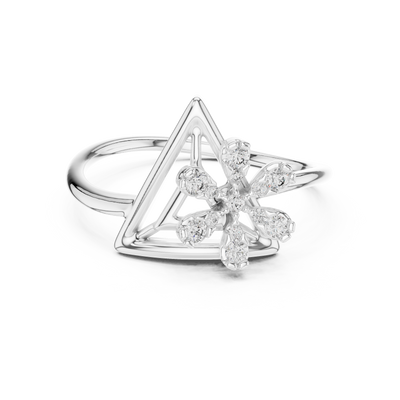 Triavelle Geometric Bloom Diamond Ring