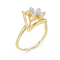 Triavelle Geometric Bloom Diamond Ring