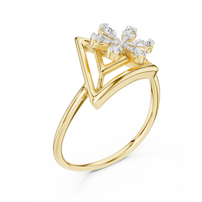 Triavelle Geometric Bloom Diamond Ring