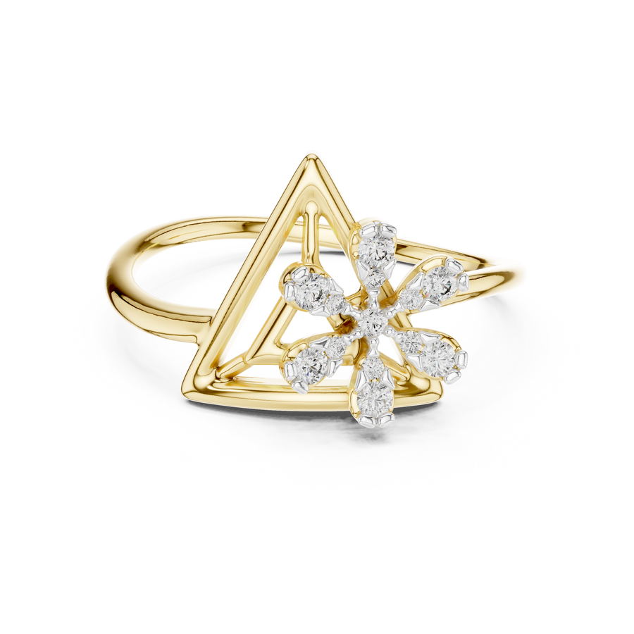 Triavelle Geometric Bloom Diamond Ring