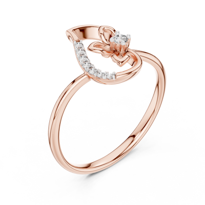 Elarisse Botanical Loop Diamond Ring