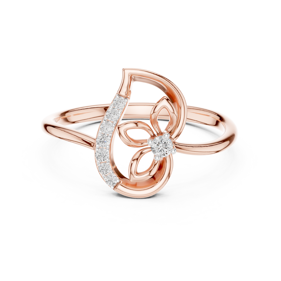 Elarisse Botanical Loop Diamond Ring