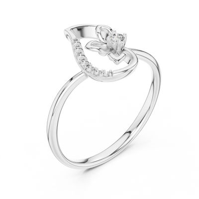 Elarisse Botanical Loop Diamond Ring