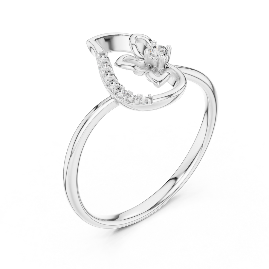 Elarisse Botanical Loop Diamond Ring