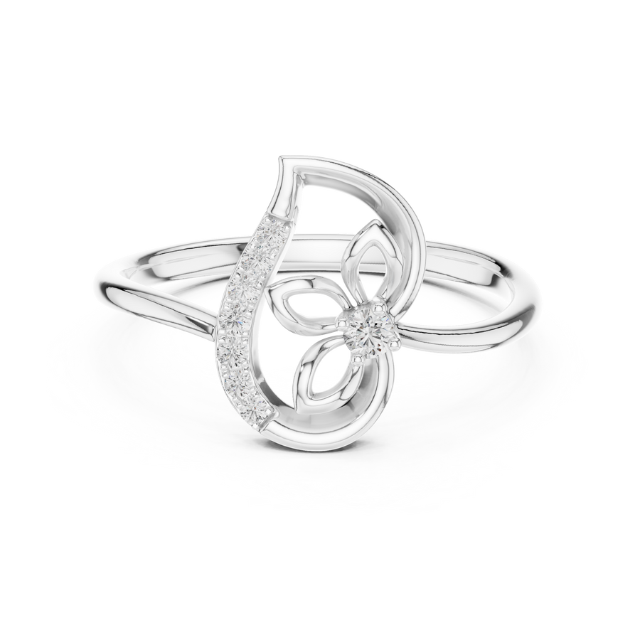Elarisse Botanical Loop Diamond Ring