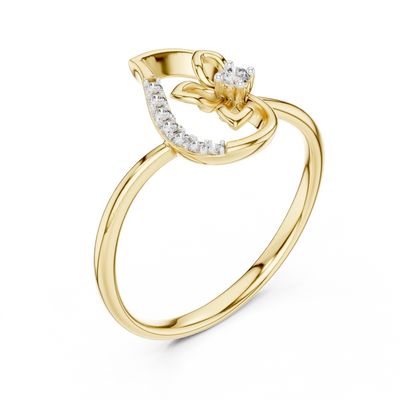 Elarisse Botanical Loop Diamond Ring